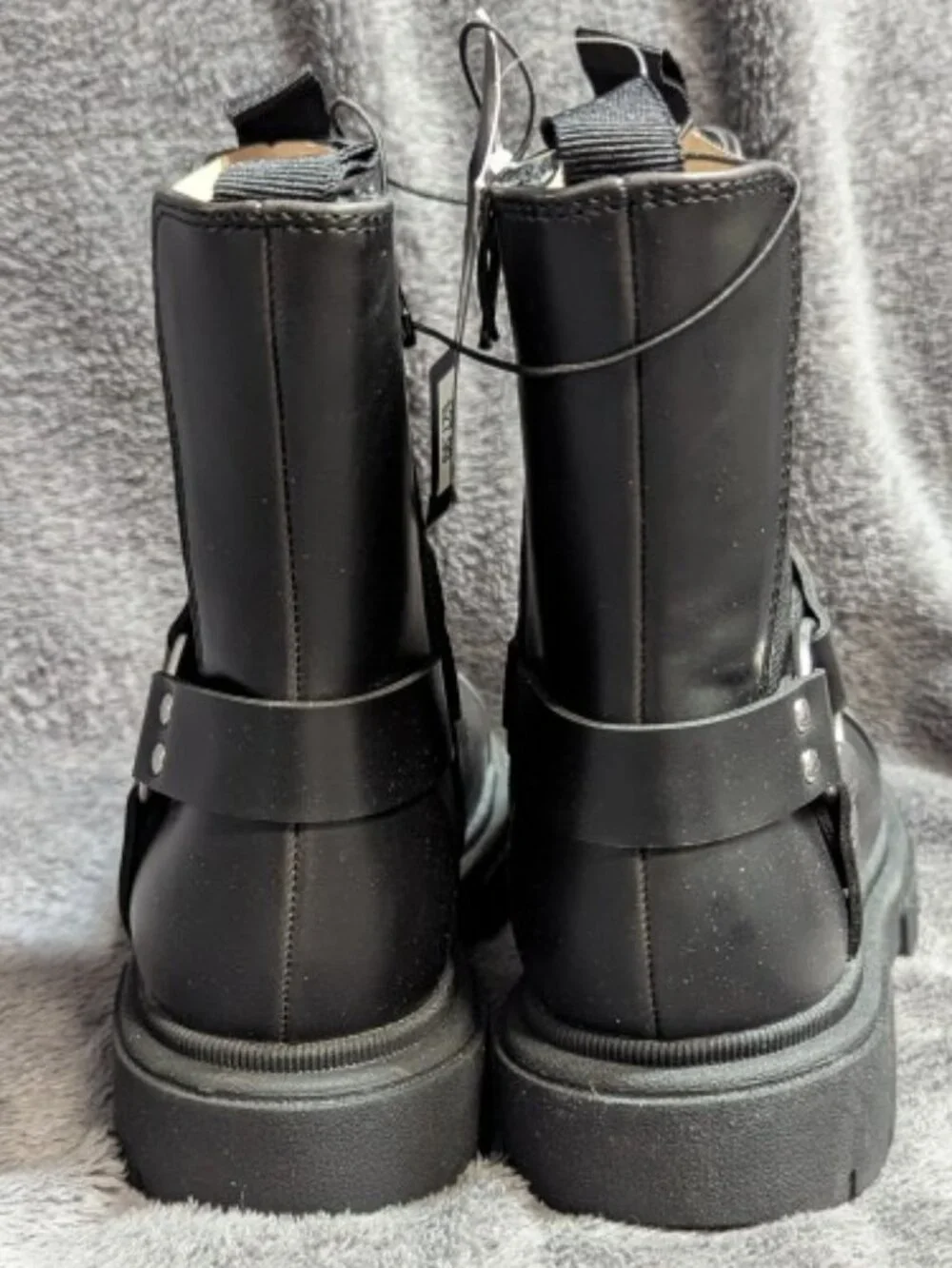 NWT Art Class Kids' Crosby Harness Moto Boots Black Size 13